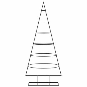 Albero di Natale Decorativo-Decorazioni natalizie in Metallo Nero 150 cm 644935