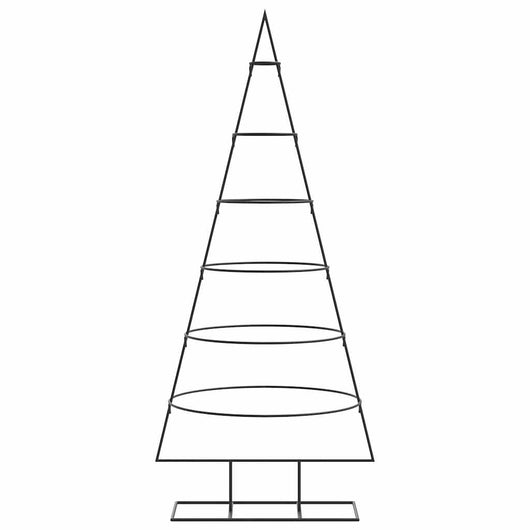 Albero di Natale Decorativo-Decorazioni natalizie in Metallo Nero 150 cm 644935
