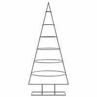 Albero di Natale Decorativo in Metallo Nero 150 cm 4018948