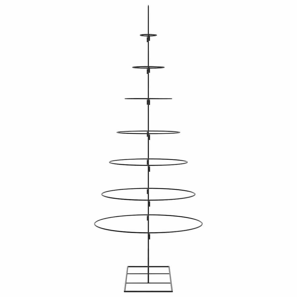 Albero di Natale Decorativo in Metallo Nero 180 cm 4018949