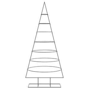 Albero di Natale Decorativo in Metallo Nero 210 cm 4018950
