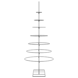 Albero di Natale Decorativo in Metallo Nero 210 cm 4018950