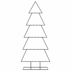 vidaXL Albero di Natale Decorativo in Metallo Nero 150 cm