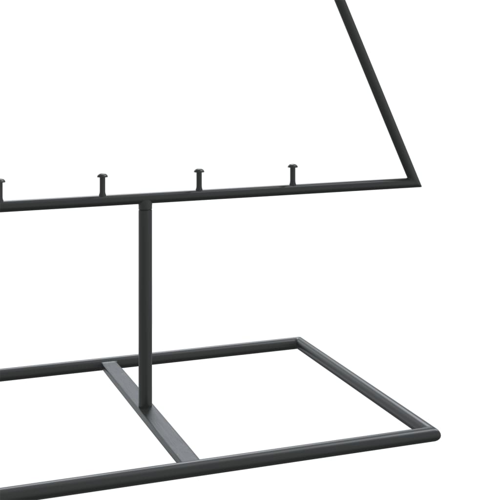 vidaXL Albero di Natale Decorativo in Metallo Nero 150 cm