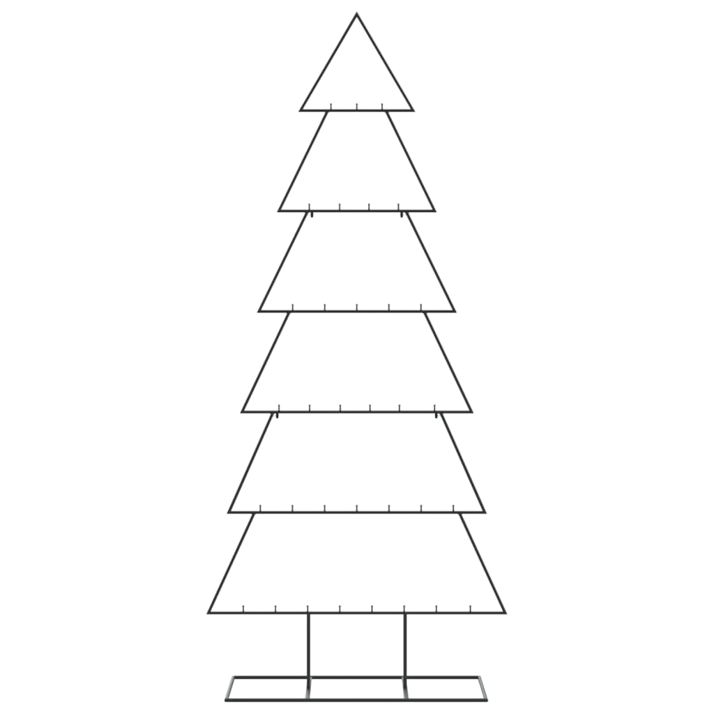 vidaXL Albero di Natale Decorativo in Metallo Nero 180 cm