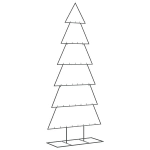 vidaXL Albero di Natale Decorativo in Metallo Nero 180 cm