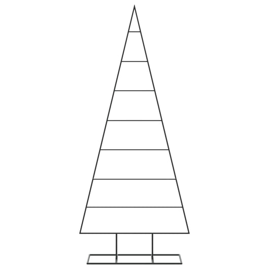 Albero di Natale Decorativo-Decorazioni natalizie in Metallo Nero 150 cm 628438