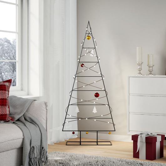 Albero di Natale Decorativo in Metallo Nero 150 cm 4018954