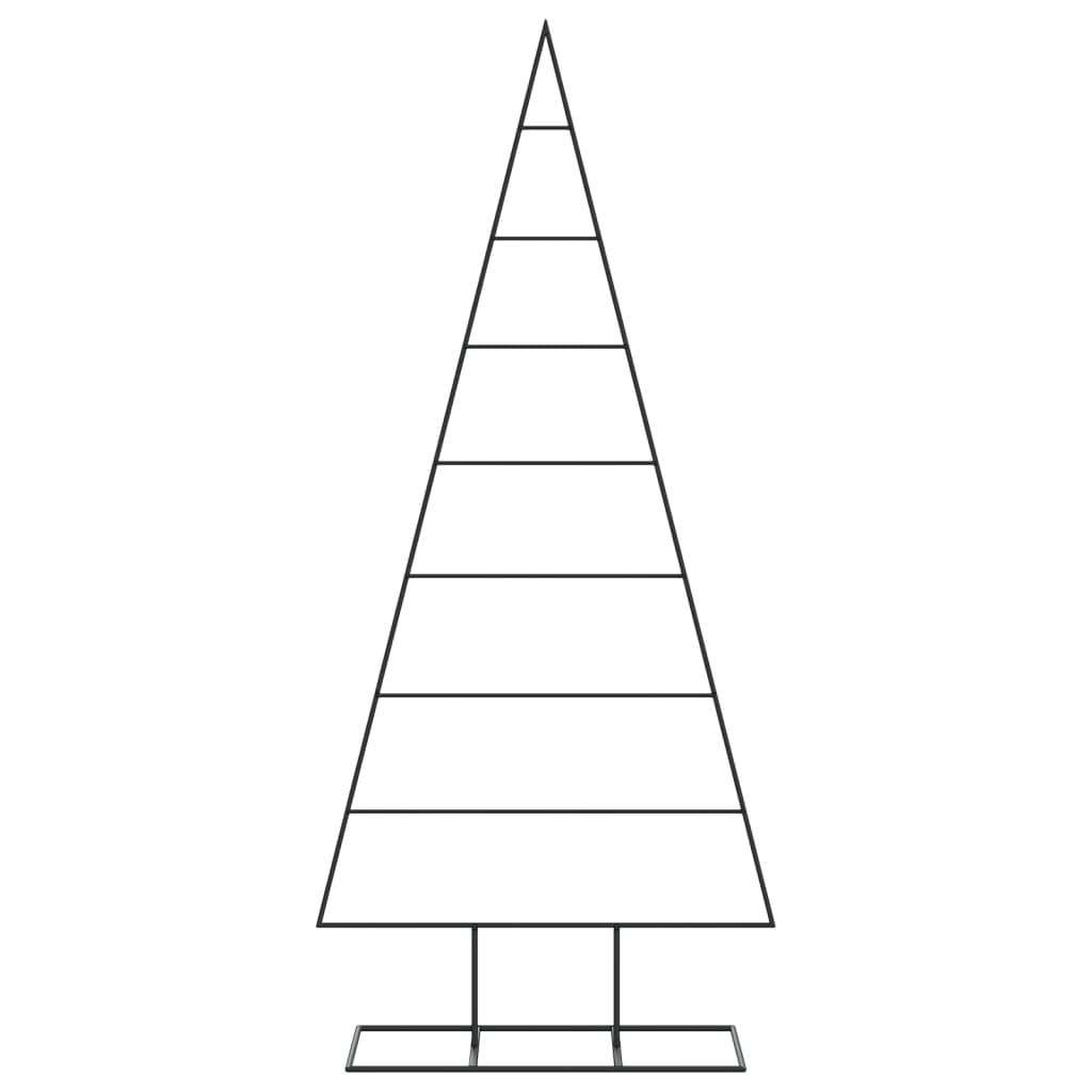 vidaXL Albero di Natale Decorativo in Metallo Nero 180 cm