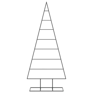 vidaXL Albero di Natale Decorativo in Metallo Nero 180 cm