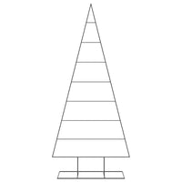 vidaXL Albero di Natale Decorativo in Metallo Nero 210 cm