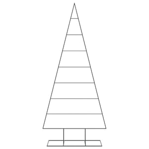 vidaXL Albero di Natale Decorativo in Metallo Nero 210 cm