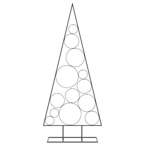 Albero di Natale Decorativo in Metallo Nero 150 cm