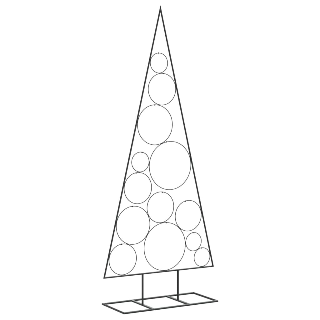 Albero di Natale Decorativo in Metallo Nero 150 cm