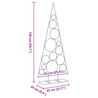 Albero di Natale Decorativo in Metallo Nero 150 cm 4018957