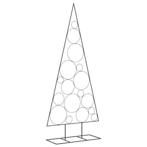 vidaXL Albero di Natale Decorativo in Metallo Nero 180 cm