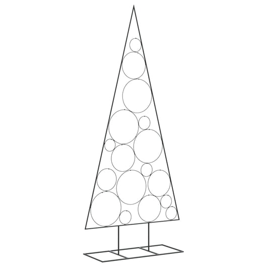 vidaXL Albero di Natale Decorativo in Metallo Nero 180 cm