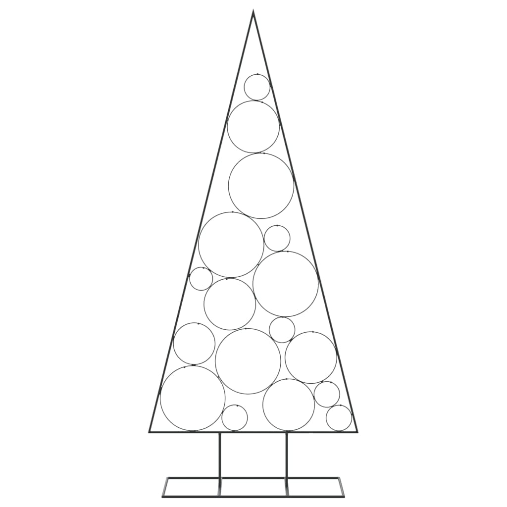 vidaXL Albero di Natale Decorativo in Metallo Nero 180 cm