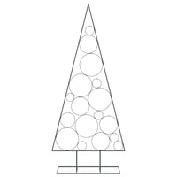 vidaXL Albero di Natale Decorativo in Metallo Nero 180 cm