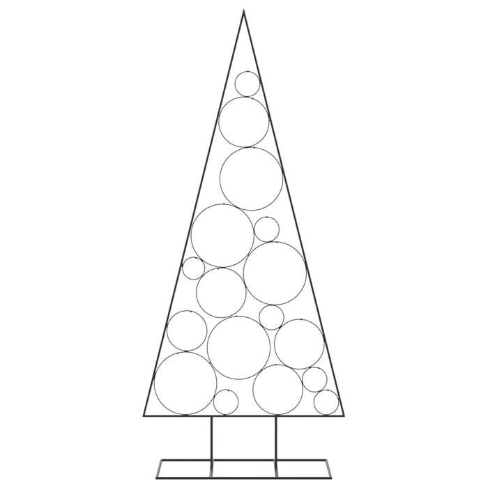 vidaXL Albero di Natale Decorativo in Metallo Nero 180 cm