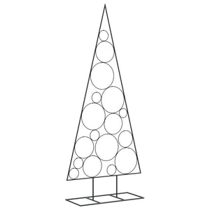vidaXL Albero di Natale Decorativo in Metallo Nero 180 cm