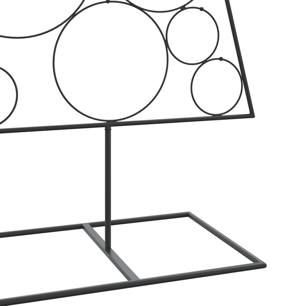 vidaXL Albero di Natale Decorativo in Metallo Nero 180 cm