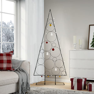 Albero di Natale Decorativo in Metallo Nero 180 cm 4018958