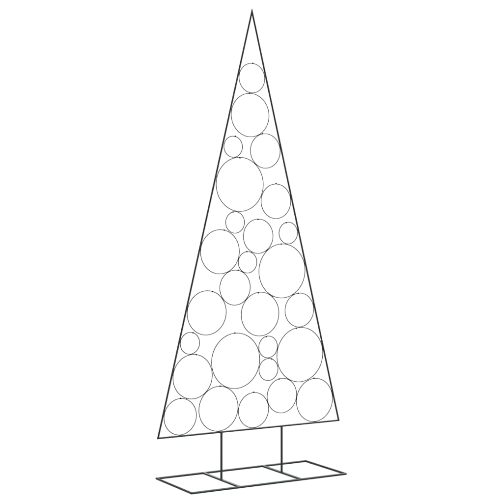 vidaXL Albero di Natale Decorativo in Metallo Nero 210 cm