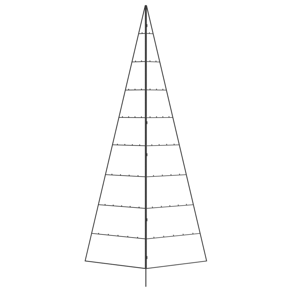 vidaXL Albero di Natale Decorativo in Metallo Nero 210 cm