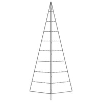 vidaXL Albero di Natale Decorativo in Metallo Nero 210 cm