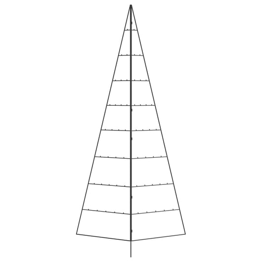 vidaXL Albero di Natale Decorativo in Metallo Nero 210 cm
