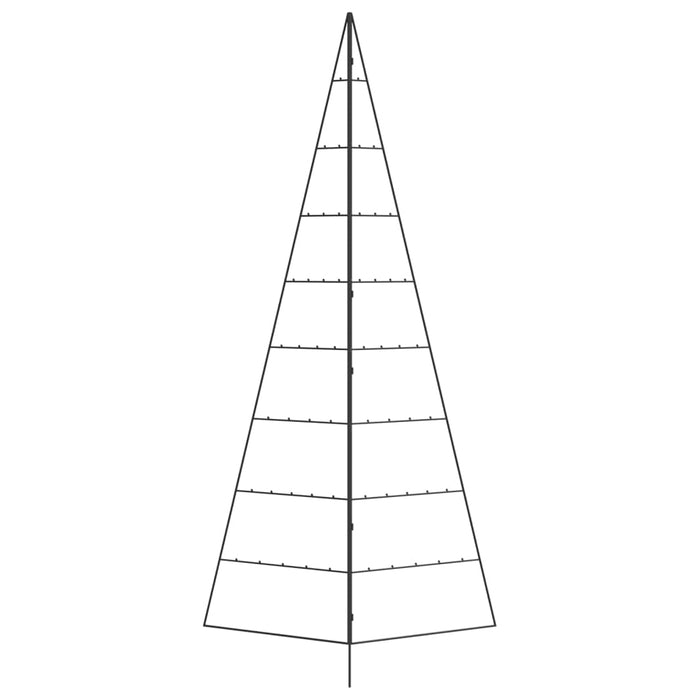 vidaXL Albero di Natale Decorativo in Metallo Nero 210 cm
