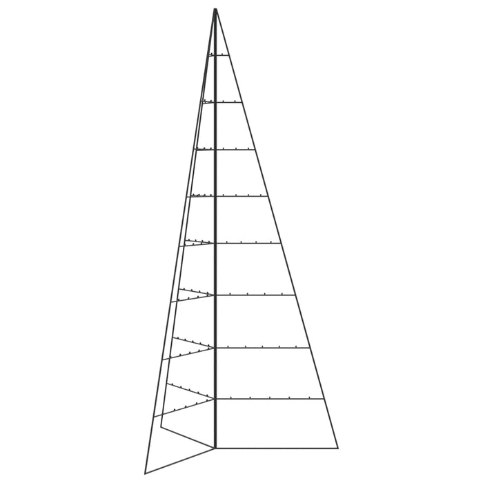 vidaXL Albero di Natale Decorativo in Metallo Nero 210 cm