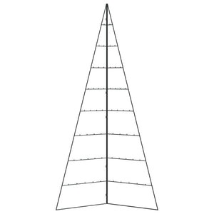 vidaXL Albero di Natale Decorativo in Metallo Nero 210 cm