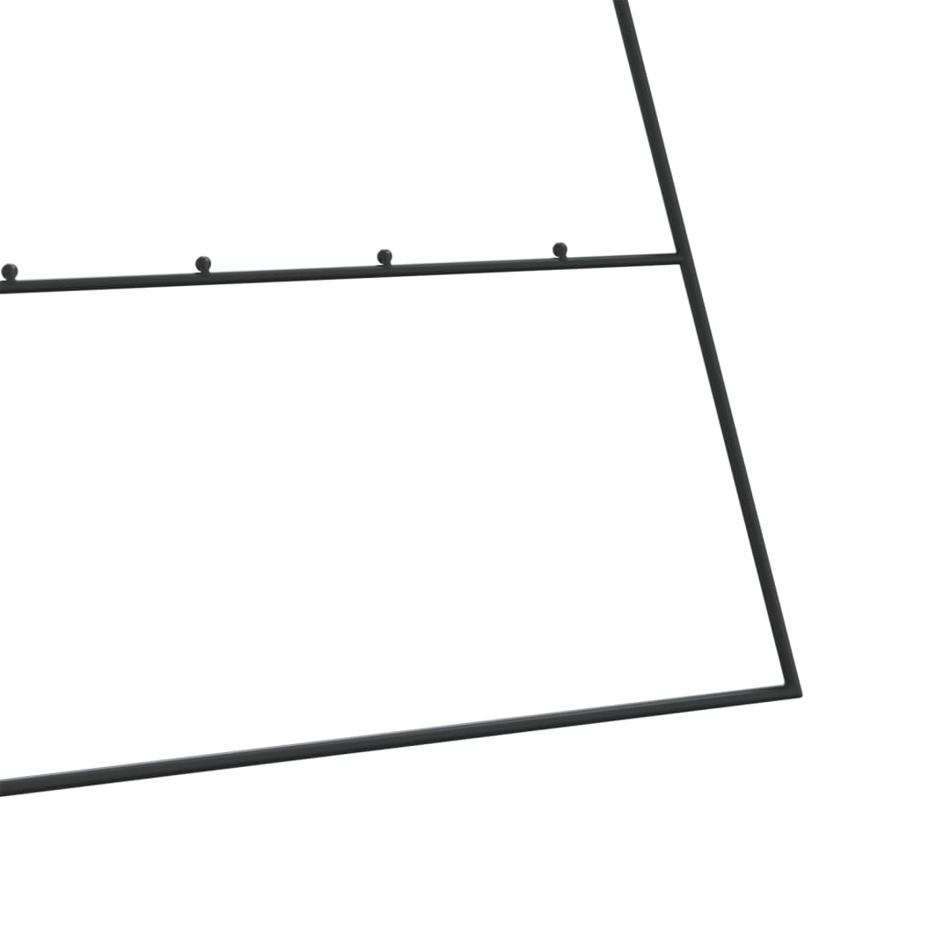 vidaXL Albero di Natale Decorativo in Metallo Nero 210 cm