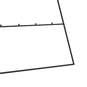 vidaXL Albero di Natale Decorativo in Metallo Nero 210 cm