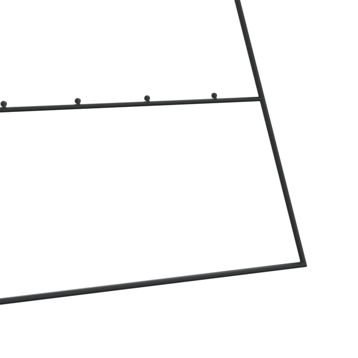 vidaXL Albero di Natale Decorativo in Metallo Nero 210 cm