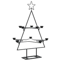 Albero di Natale Decorativo in Metallo Nero 75 cm 4018962