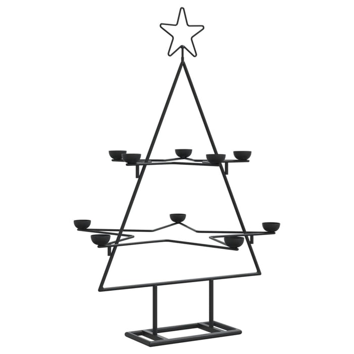 Albero di Natale Decorativo in Metallo Nero 75 cm 4018962
