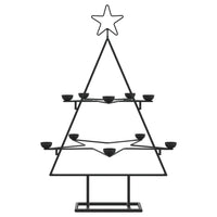 Albero di Natale Decorativo in Metallo Nero 75 cm 4018962