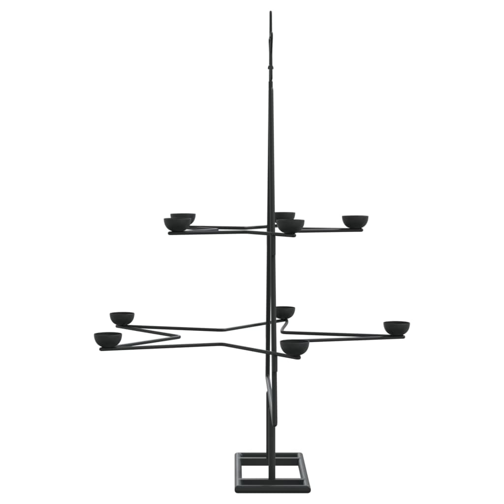 Albero di Natale Decorativo in Metallo Nero 75 cm 4018962