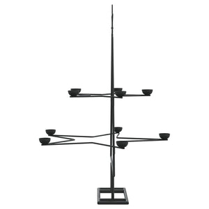 Albero di Natale Decorativo in Metallo Nero 75 cm 4018962