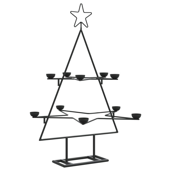 Albero di Natale Decorativo in Metallo Nero 75 cm 4018962