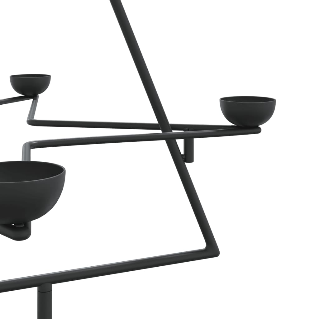 Albero di Natale Decorativo in Metallo Nero 75 cm 4018962