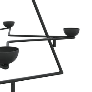 Albero di Natale Decorativo in Metallo Nero 75 cm 4018962