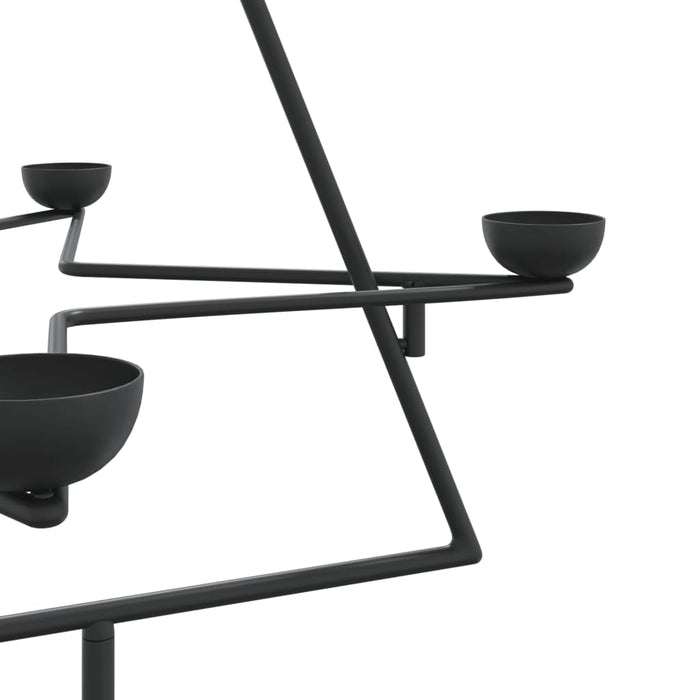 Albero di Natale Decorativo in Metallo Nero 75 cm 4018962