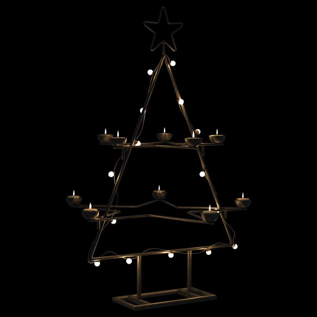 Albero di Natale Decorativo in Metallo Nero 75 cm 4018962