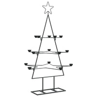 Albero di Natale Decorativo in Metallo Nero 105 cm 4018963