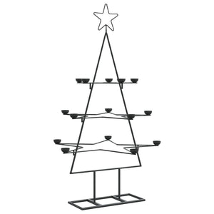 Albero di Natale Decorativo in Metallo Nero 105 cm 4018963