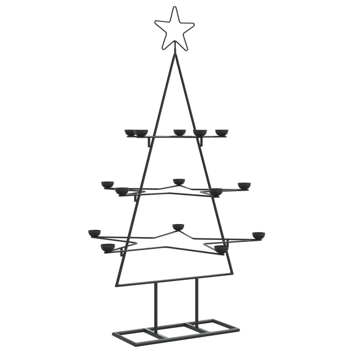 Albero di Natale Decorativo in Metallo Nero 105 cm 4018963